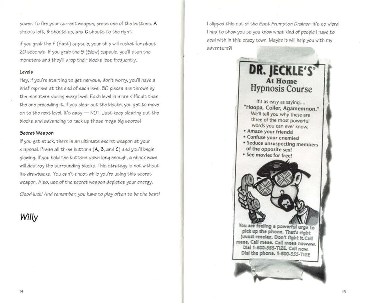 The Official Willy Beamish Instruction Manual Written and Designed in the Style of Handmade Notes