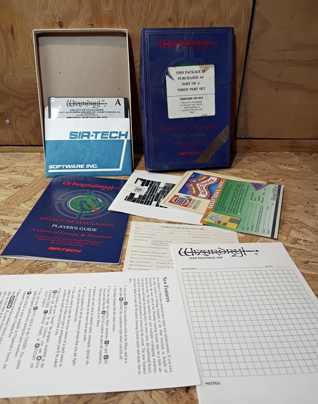 Wizardry Inserts Featuring a 'Map Plotting Pad'