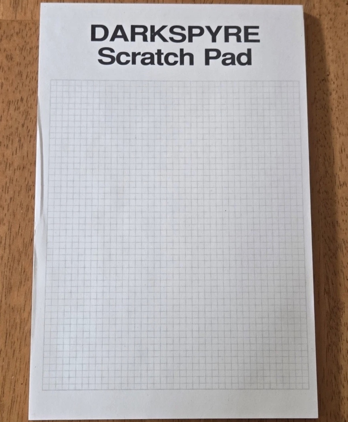 Darkspyre Included Graph Paper 'Scratch' Pad